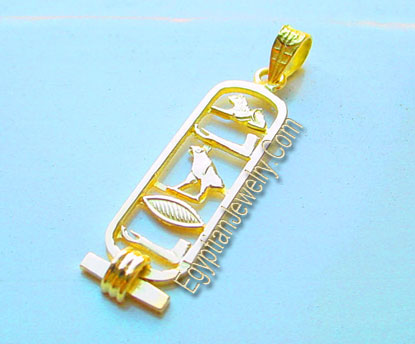 Cartouche Egyptian Pendants personalized gold
