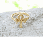 gold ankh Ring