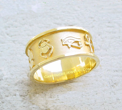 gold cartouche ring