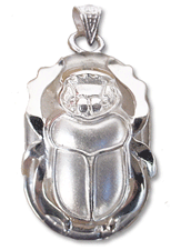 silver scarab pendant