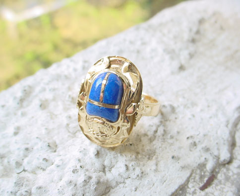 gold Egyptian scarab ring