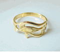 Egyptian Jewelry Gold eye of horus ring