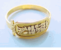Egyptian gold Cleopatra band 18k egyptian ring