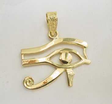 Eye Jewelry - Gold eye of horus pendant
